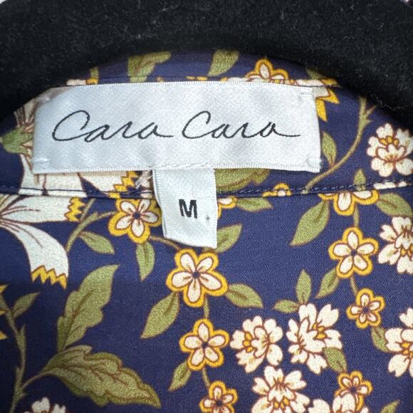 Cara Cara Hutton Dress in Millerfleur Evening Blue Yellow Floral Midi Size M - Picture 2 of 16